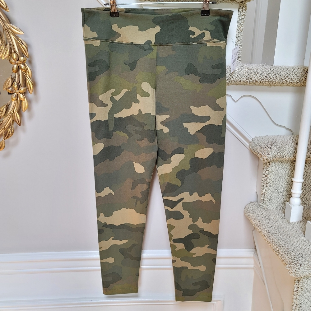 New! J. CREW XXL XX-LARGE Camo Leggings Army Green Khaki Pants NWT - Picture 4 of 8